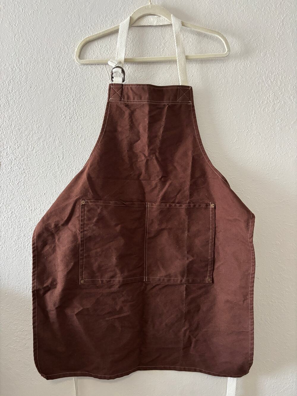 Williams Sonoma Apron Brown 100% Cotton Unisex Pockets O/S